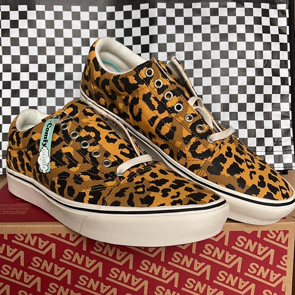 Vans Comfycush Old Skool Leopard Golden Brown /Golden Glow Men’s sneakers - Picture 5 of 16